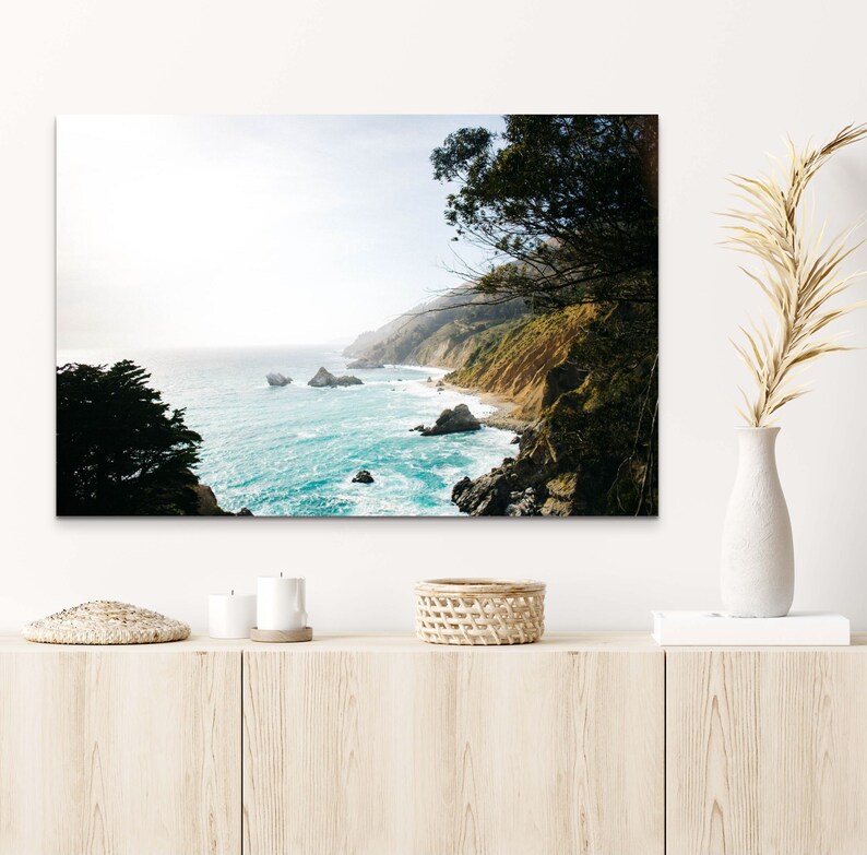 McWay Falls Coastline, Big Sur metal print