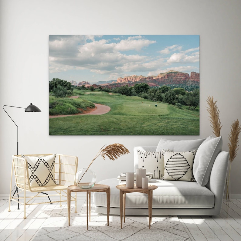 Sedona Golf on a Hill metal print