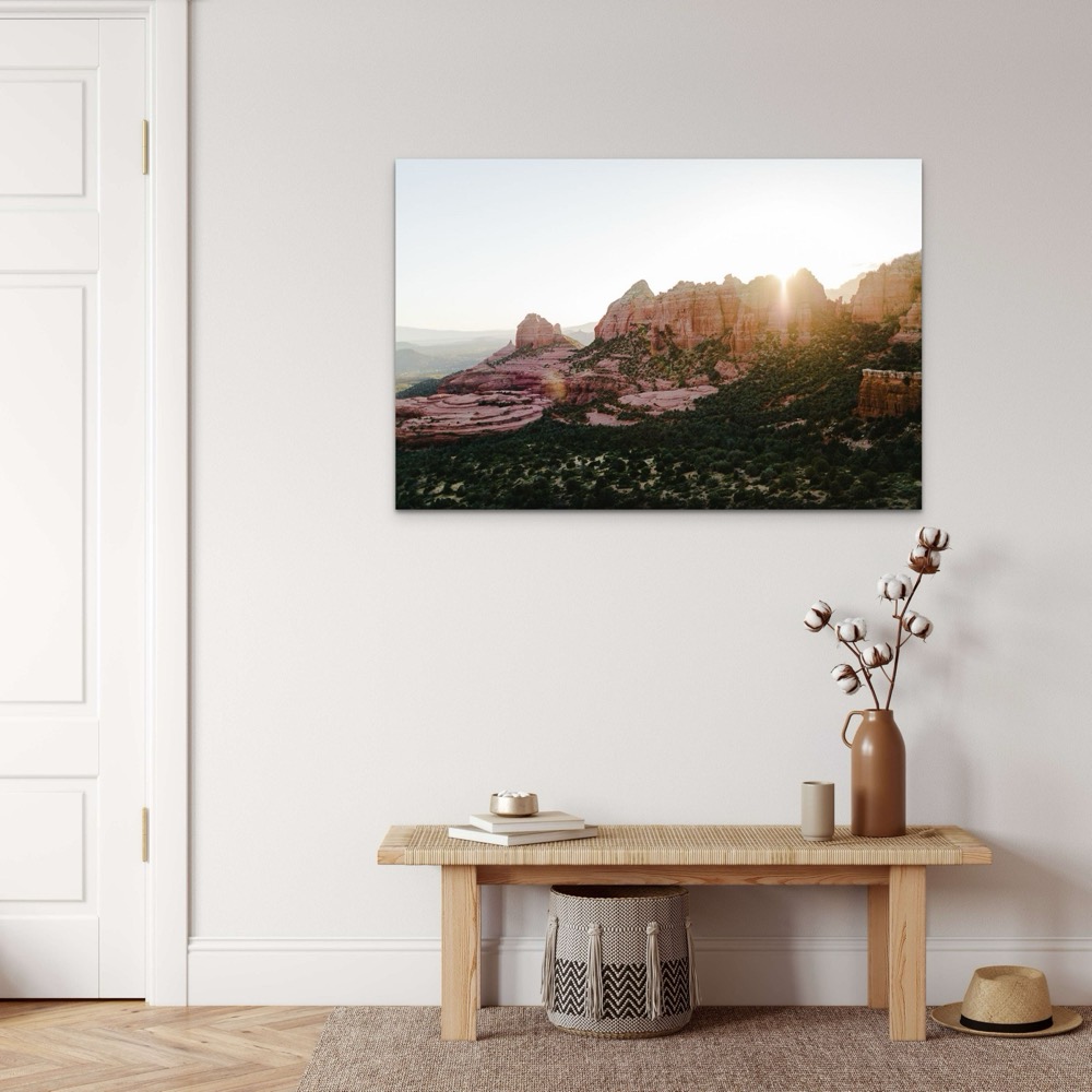 Merry-Go-Round Rock at sunset, Sedona, Arizona metal print