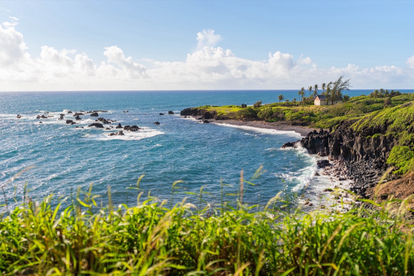 Road to Hana Maui coastal ocean metal print